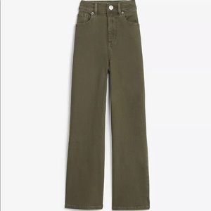Express. Super High Waisted Cropped Wide Leg Pant